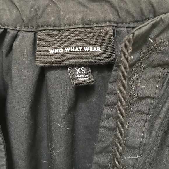 Who What Wear blk cotton dress w/ openwork sleeves - Picture 3 of 8